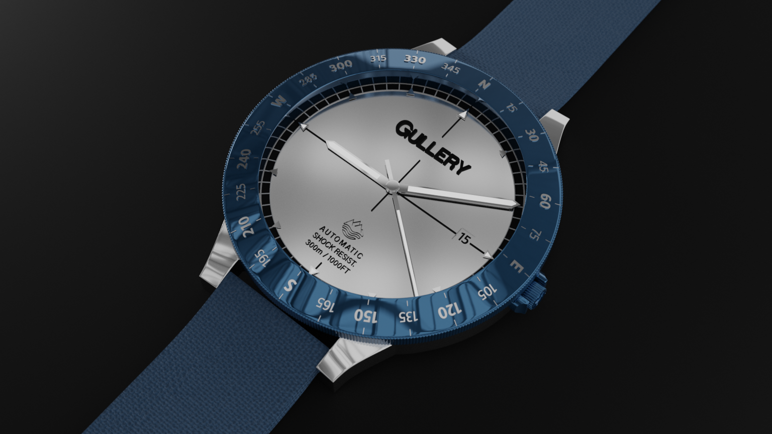 Gullery's Watch - Blue Bezel (Navy Look)