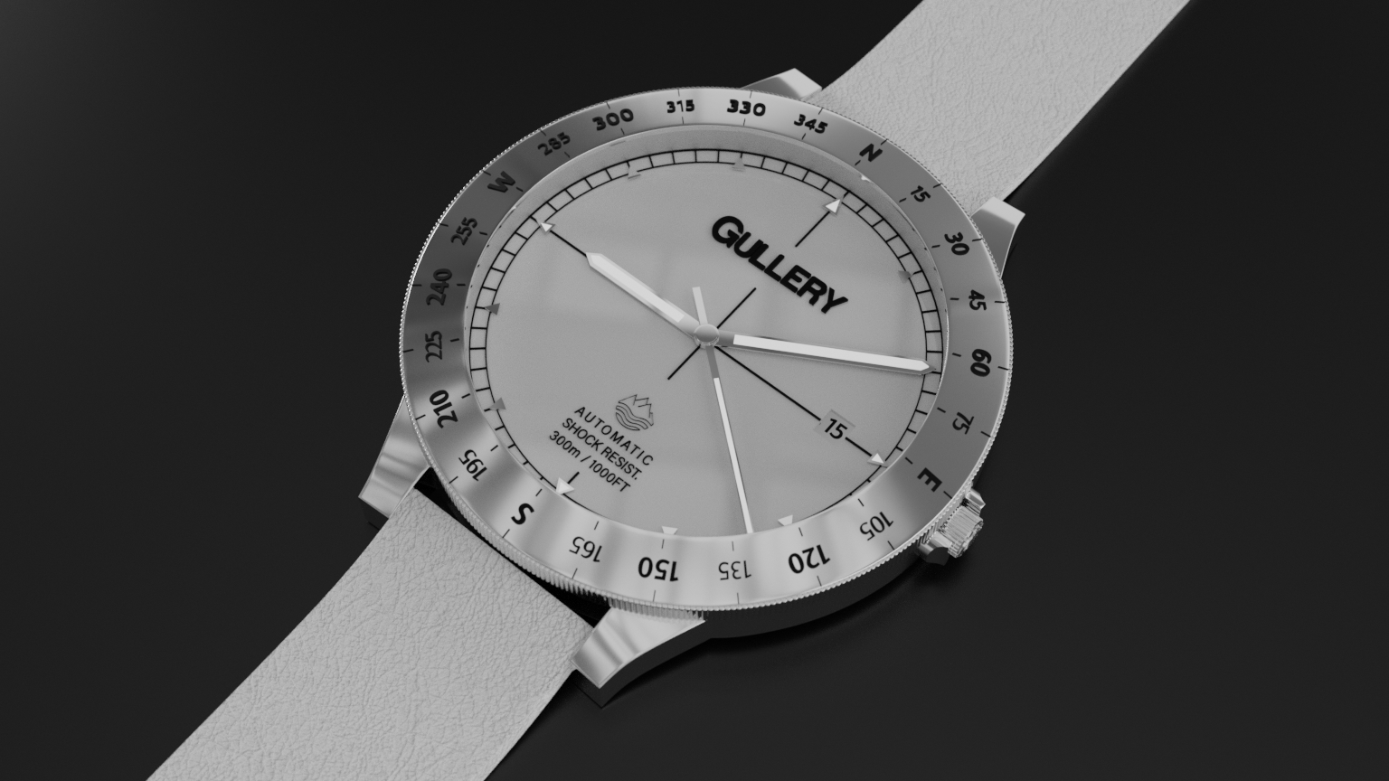 Gullery's Watch - White and Chrome